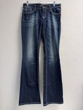 NWOT Women's Dark Wash Boot Jeans - Blue 8 Long